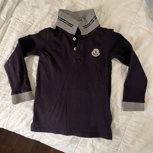 Authentic boys navy Moncler polo 2T. Pre loved but in great condition!